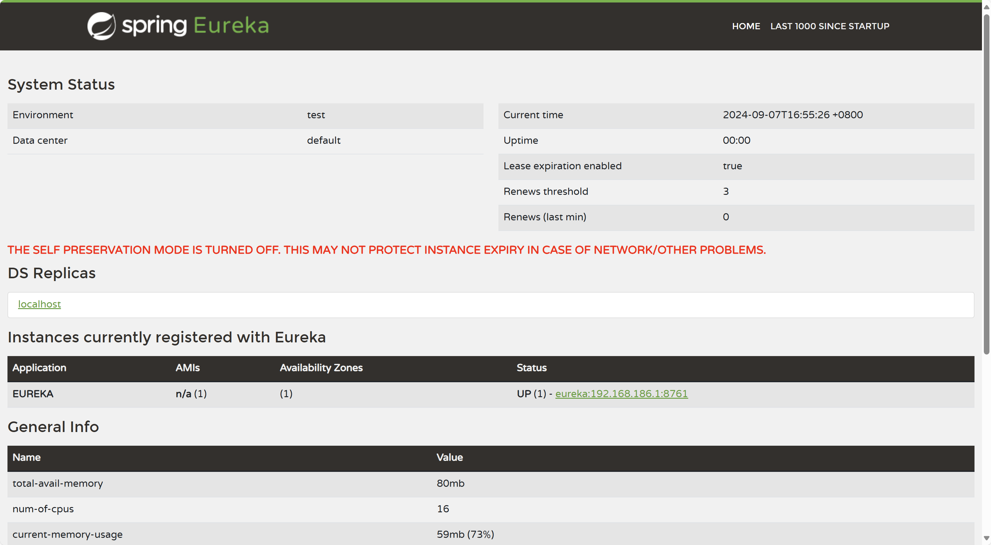 Eureka注册中心 Eureka注册中心